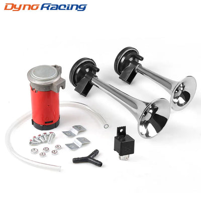 Klaxon à Air Dynoracing Double Trompette 115 dB 12V