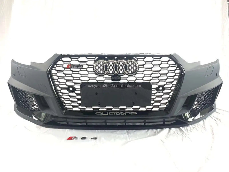 Kit Carrosserie Style RS4 Audi A4 S4 B9 2017-2019 : Pare-Chocs Complet avec Calandre et Diffuseur Arrière