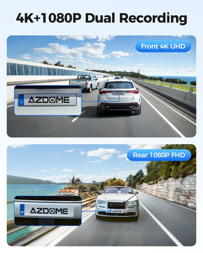 Dashcam AZDOME M300S 4K Avant Arrière GPS WiFi