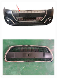 Calandre Peugeot 208 2014-2023 Grille Centrale de Pare-Chocs Avant avec Cadre Chromé, ABS