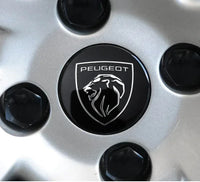 Cache-Moyeux Peugeot 60 mm Lion 2021 ou Classique Lot de 4