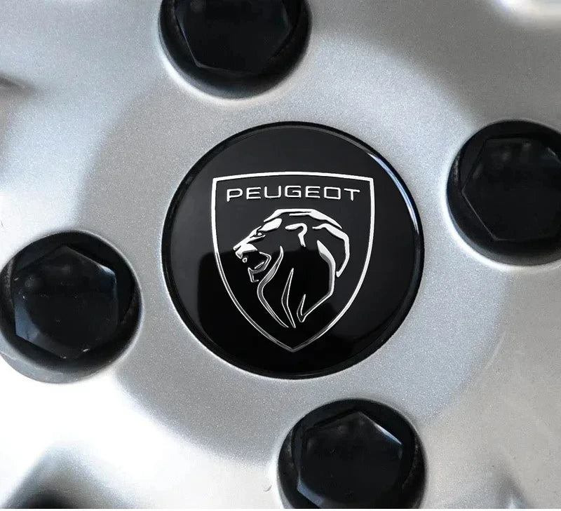 Cache-Moyeux Peugeot 60 mm Lion 2021 ou Classique Lot de 4