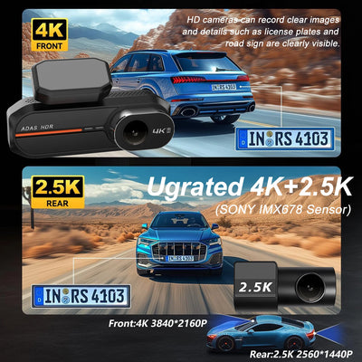 Dashcam 4K OLESED WP57 Avant Arrière 2.5K ADAS
