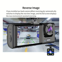 Dashcam 3 Kameras 1080P 2 Zoll IPS-Bildschirm