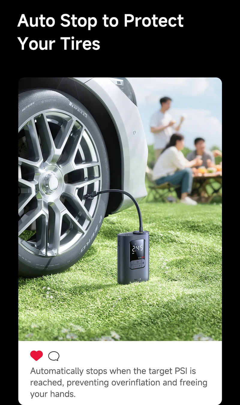 Gonfleur de Pneu Baseus GoTrip VA1 Pro et Max 7500 mAh