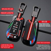 Coque de Protection Clé Peugeot 208 308 408 508 2008 3008 4008 5008 Citroën C3 C4 Cactus C6 C8 Look Sport Rouge ou Noir