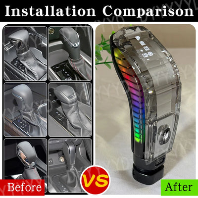 Pommeau de Vitesse LED Cristal 7 Couleurs Universel
