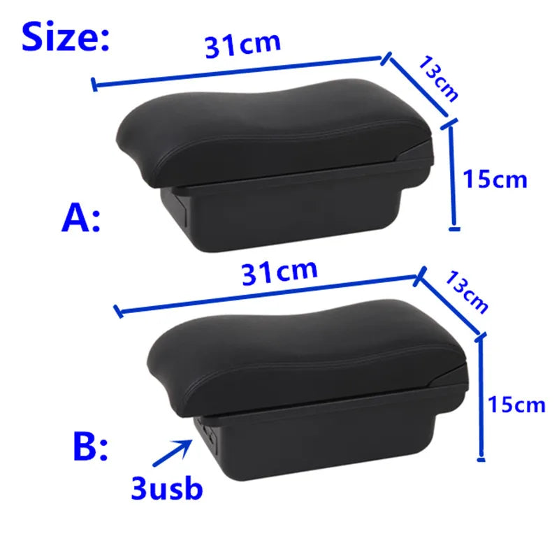 Accoudoir Central Citroën C3 C4 Rangement Simple ou Double 3 USB