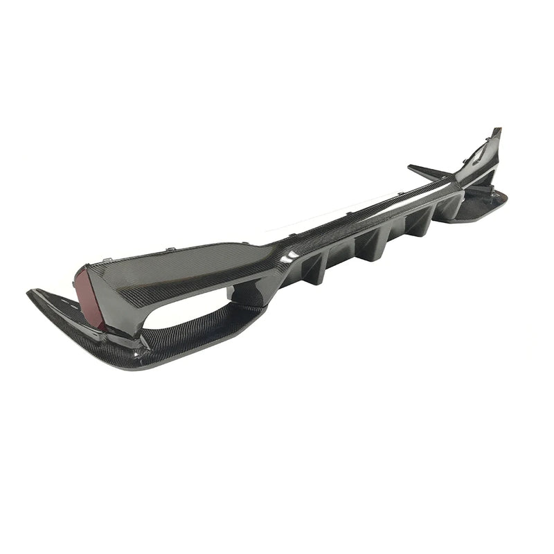 Diffuseur Arrière Carbone Sec Style D BMW Série 5 G30 G38 2017+ avec Séparateurs et Spoiler