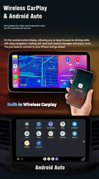 Autoradio Android Écran QLED Jeep Wrangler JL 2018-2022 CarPlay Sans Fil GPS 4G