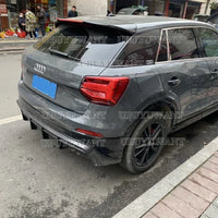 Becquet Audi Q2 2018-2023 Arrière de Toit en ABS, Apprêt, Noir Brillant ou Aspect Carbone
