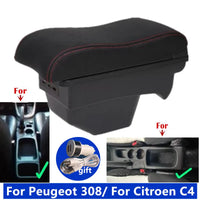 Accoudoir Peugeot 308 T7 SW 2008-2012 Citroën C4 2011 Cuir avec Rangement et Prise USB