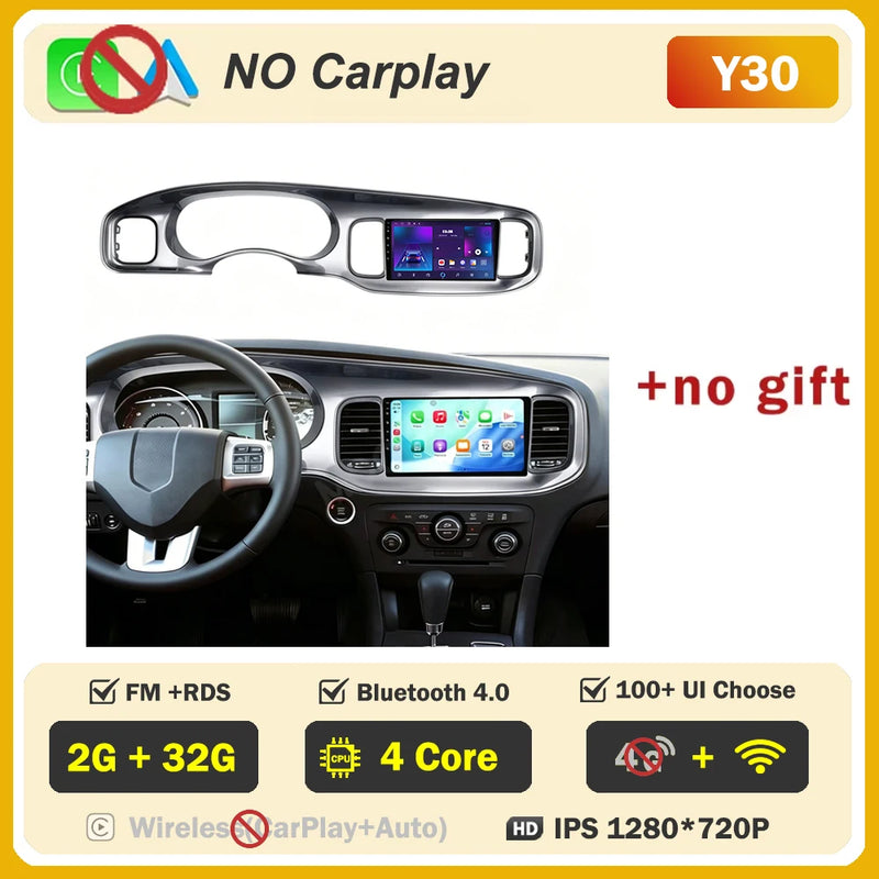 Autoradio Android Dodge Charger 2011-2014 Écran QLED 9 pouces CarPlay GPS Navigation