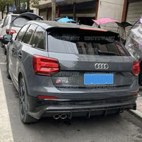 Becquet Audi Q2 2018-2023 Arrière de Toit en ABS, Apprêt, Noir Brillant ou Aspect Carbone