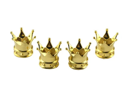 Bouchons de Valve Universels Couronne Métal Anti-Poussière