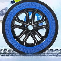 Chaussettes à Neige Voiture Textile Bleues Paire Tailles XS à XXL