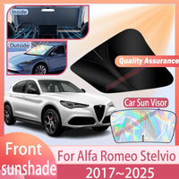 Pare-Soleil Pare-Brise Alfa Romeo Stelvio 2017-2025 Holographique Anti-UV Pliable avec Pochette