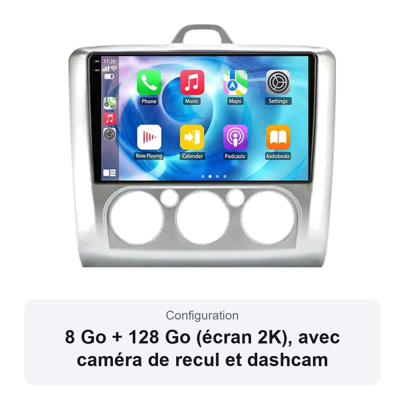 Autoradio CarPlay Ford Focus 2 2004-2011 Android Écran Tactile