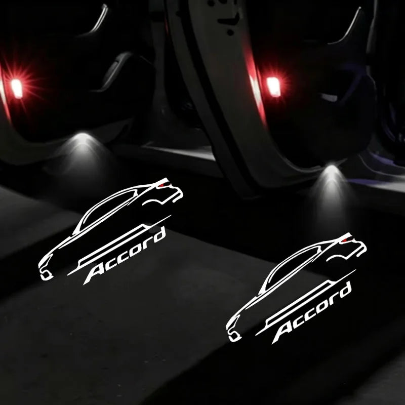 Projecteur Porte Honda Accord 9 et 10 2014-2022 LED, Lot de 2, 9 Motifs