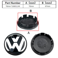 Cache-Moyeux Volkswagen VW Golf Polo Passat 55mm 76mm — détail du support
