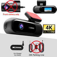 Dashcam 4 Canaux 4K WiFi Avant Arrière Intérieur