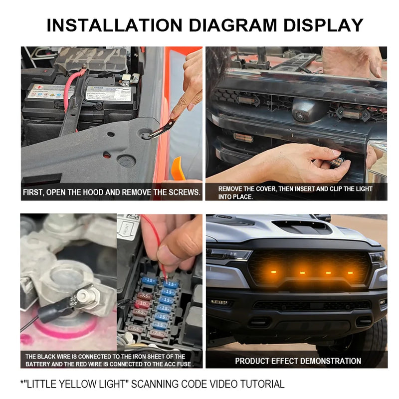 Feux de Calandre LED Nissan Frontier 4, 5 ou 8 Feux RGB ou Couleur