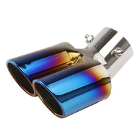 Embout d'Échappement Double Sortie Universel Inox 304 Entrée 63 mm