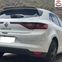 Becquet de Toit Renault Mégane 4 Berline 2016-2020 en ABS, Aspect Carbone, Apprêt à Peindre ou Noir Brillant
