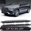 Marchepieds Fixes Mercedes GLE Coupé W167 2021-2026 Argent et Noir 2 Pièces