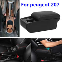 Accoudoir Peugeot 207 207 CC Console Centrale avec Rangement Porte-Gobelet et USB