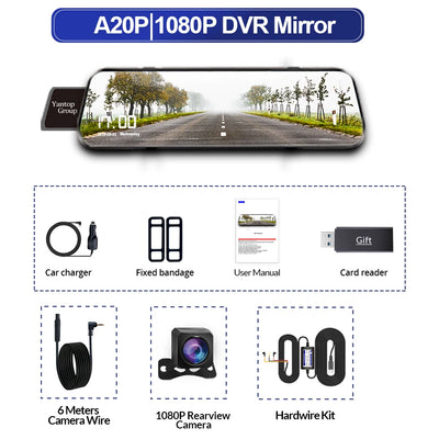 Dashcam Double Caméra 1080P Écran Tactile 10 Pouces