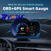 Affichage Tête Haute OBD2 GPS Voiture Écran LCD