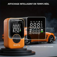 Gonfleur de Pneu Voiture Sans Fil 150 PSI 2 x 1500 mAh Orange