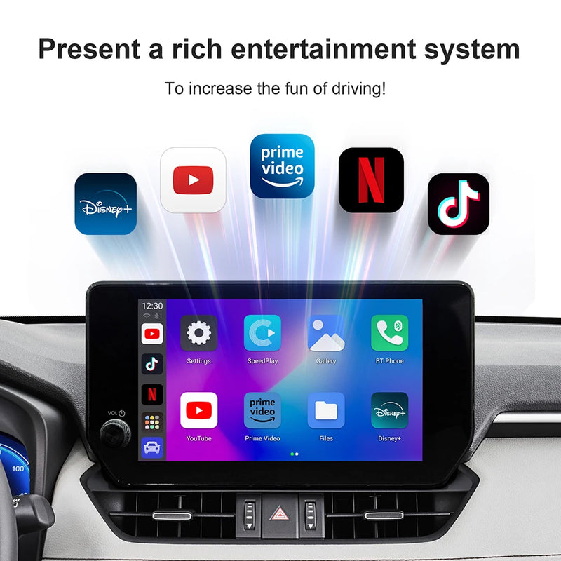 Boîtier CarPlay Android Auto Sans Fil AI Box Android 13 Bluetooth 5.0 GPS