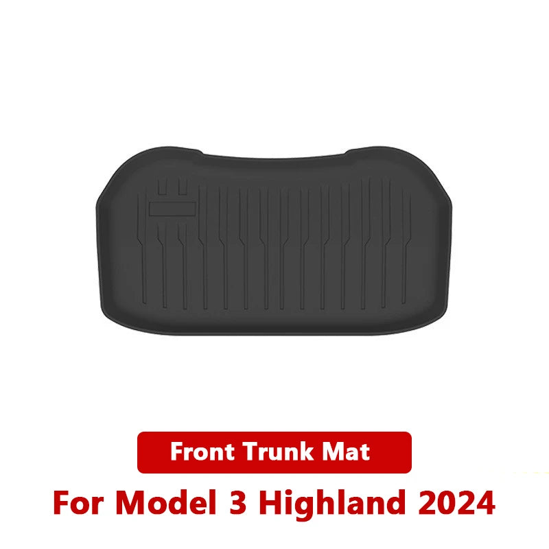 Tapis de Coffre Avant et Arrière Tesla Model 3 Highland 2024 TPE Étanche