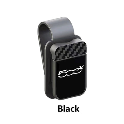 Clip Lunettes Carbone pour Pare-Soleil Fiat 500 500L 500X