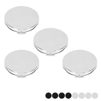 Cache-Moyeux Universels 65 mm Vierges Chromé ou Noir Lot de 4