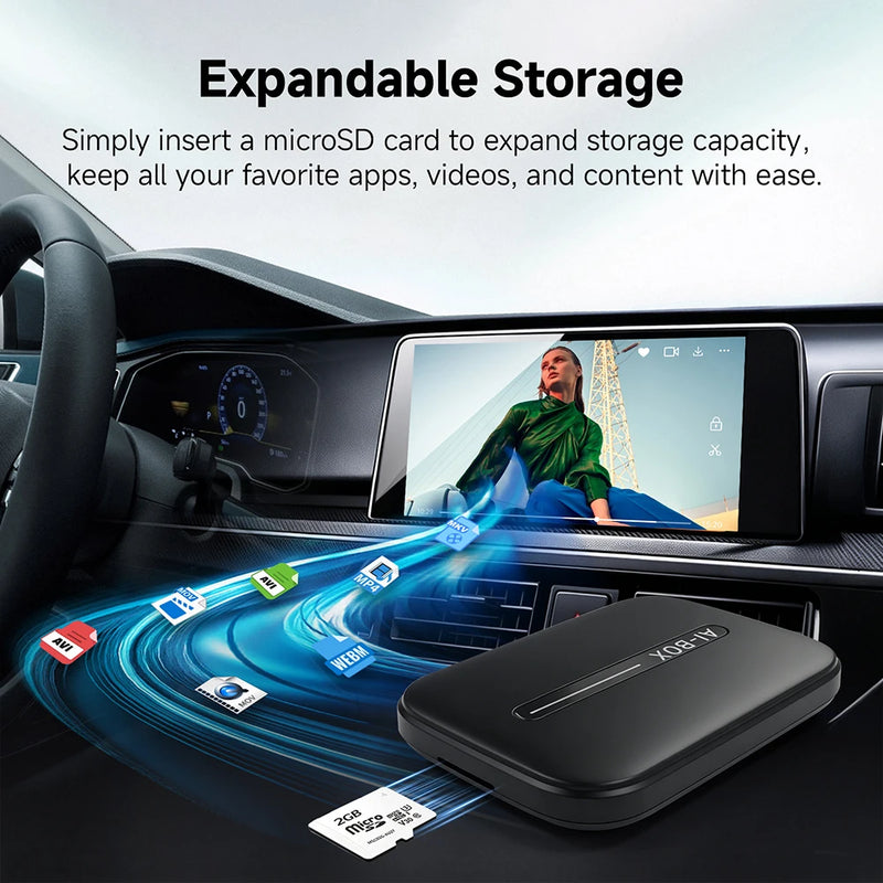 Boîtier CarPlay Multimédia Android 13 Sans Fil Écran Partagé