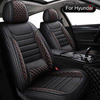 Housses de Siège Cuir PU Hyundai Tucson Kona i20 i30 i10 Santa Fe Bayon Nexo 5 Places Airbag Compatible Imperméables