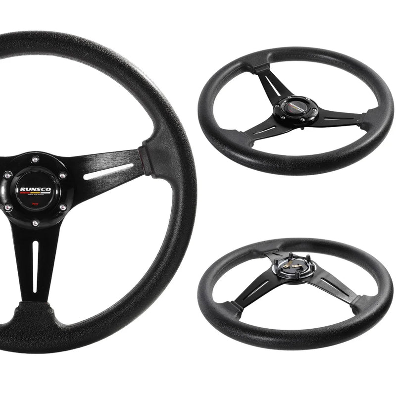 Volant Sport Universel 350 mm Aluminium et PU