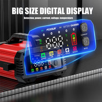 Chargeur de Batterie Voiture FOXSUR 12V 24V 25A avec Fonction Booster