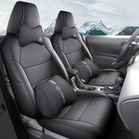 Housses de Siège Cuir Toyota RAV4 2020-2023 Sur Mesure 5 ou 9 Pièces Orange Vert Gris Noir