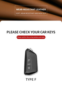 Étui de Protection Clé Cuir Volkswagen Golf 8 ID.3 ID.4 Skoda Octavia 4 Seat Leon 4 Cupra Formentor