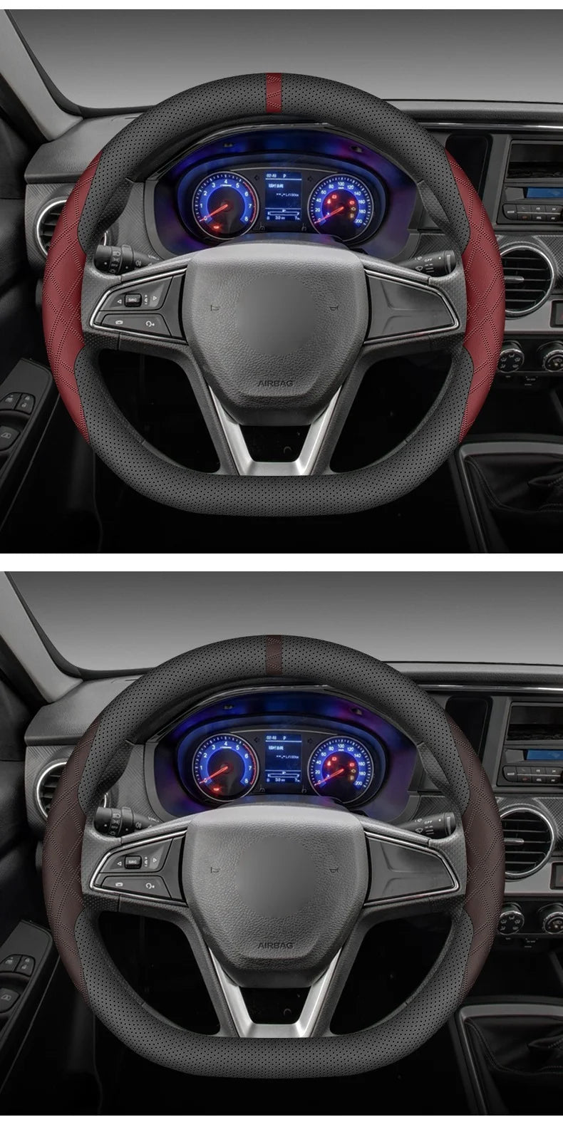 Couvre Volant Toyota Camry, RAV4, Highlander, Avalon, Sienna, Venza en Cuir Nappa Perforé, 8 Coloris