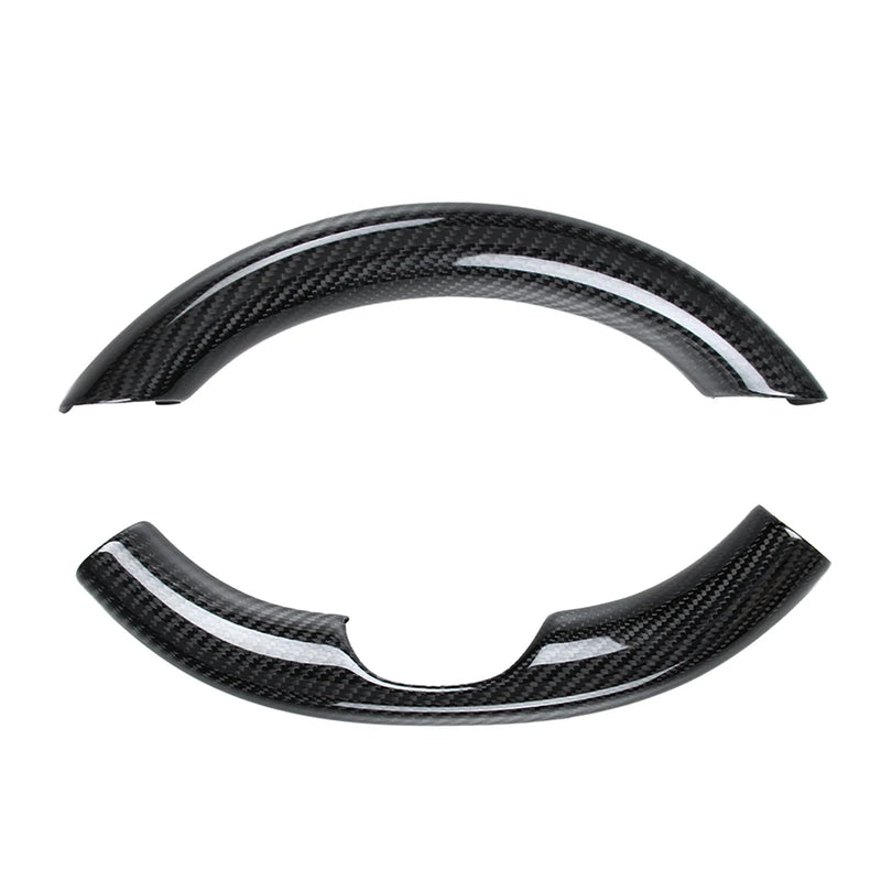 Couvre Volant Tesla Model 3 2017-2023 et Model Y 2020-2024 en Fibre de Carbone, Partie Haute ou 2 Pièces