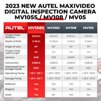 Autel MaxiVideo MV108S Inspektionskamera 8,5 mm Diagnose