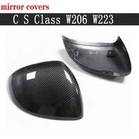 Coques de Rétroviseur Carbone Mercedes Classe C et Classe S W206 W223 Forgé, Humide ou Sec