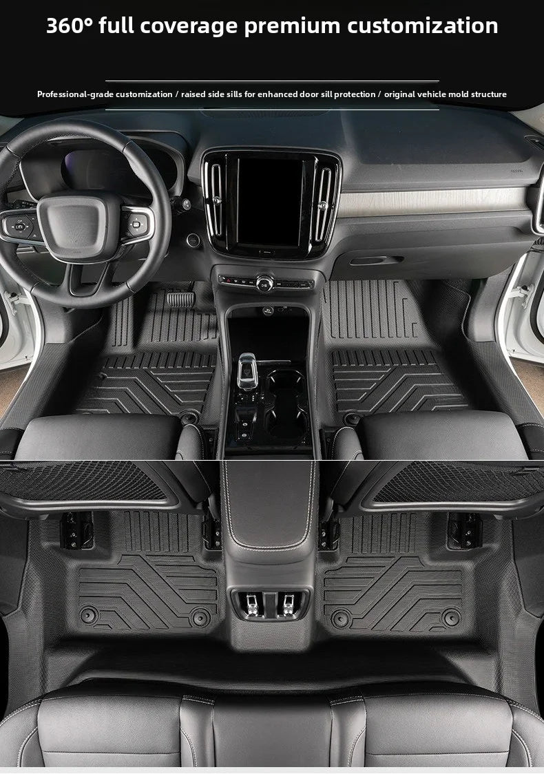 Tapis de Sol TPE Volvo XC60 2009-2026 T8 PHEV Conduite à Gauche Simple ou Double Couche Protection des Seuils