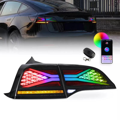 Feux Arrière LED RGB Tesla Model 3 Model Y (2018-2023) Animation