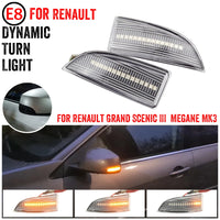 Clignotants LED de Miroir Latéral Dynamiques Renault Megane III Scenic III Fluence Latitude Laguna III Séquentiels